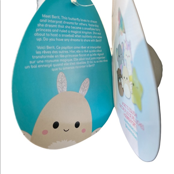 BNWT Squishmallows Berit 5” Moth Butterfly - Picture 4 of 5